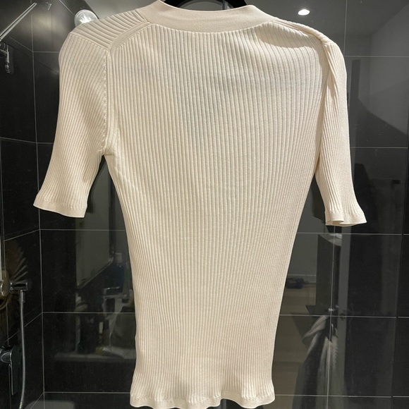 COS button down v neck short sleeve knit - Picture 4 of 4